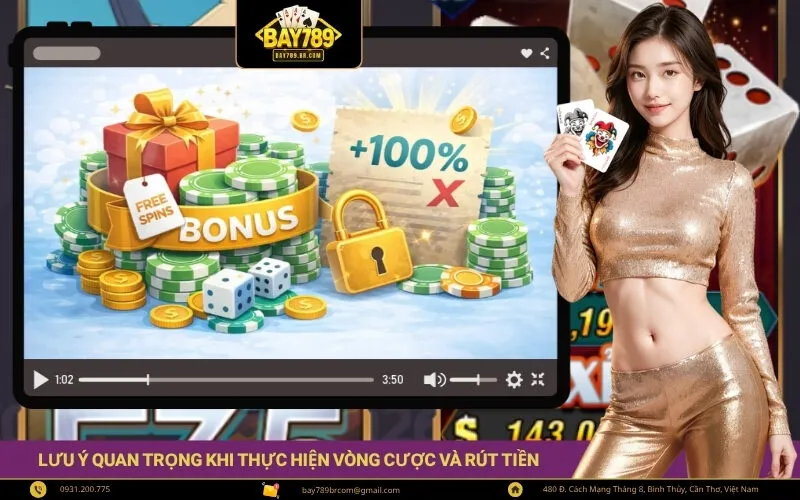 Lưu ý quan trọng khi thực hiện vòng cược và rút tiền